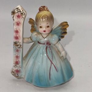 Josef original Birthday girl Vintage Angel  with Blue Dress